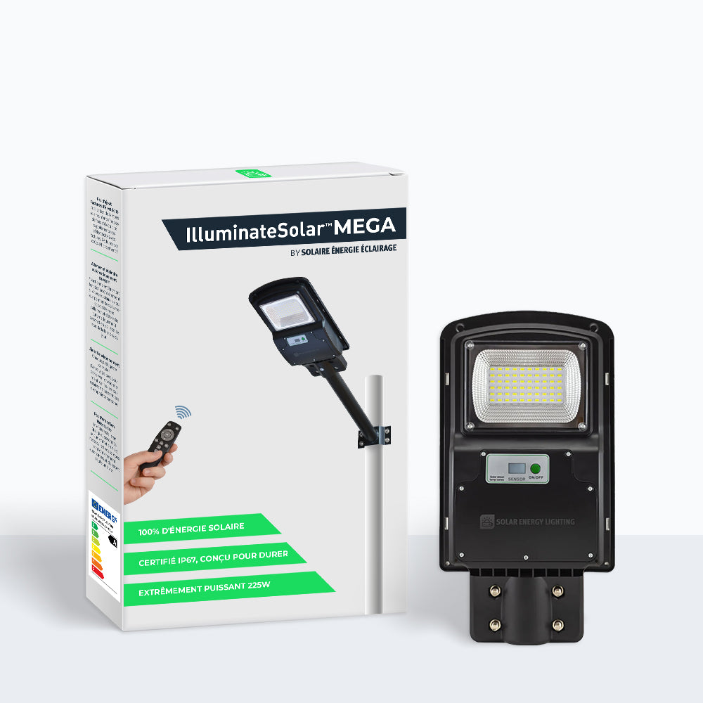 IlluminateSolarMega™- Le Lampadaire Solaire Ultra-Brillant Ultime De 225W/5500 Lumens