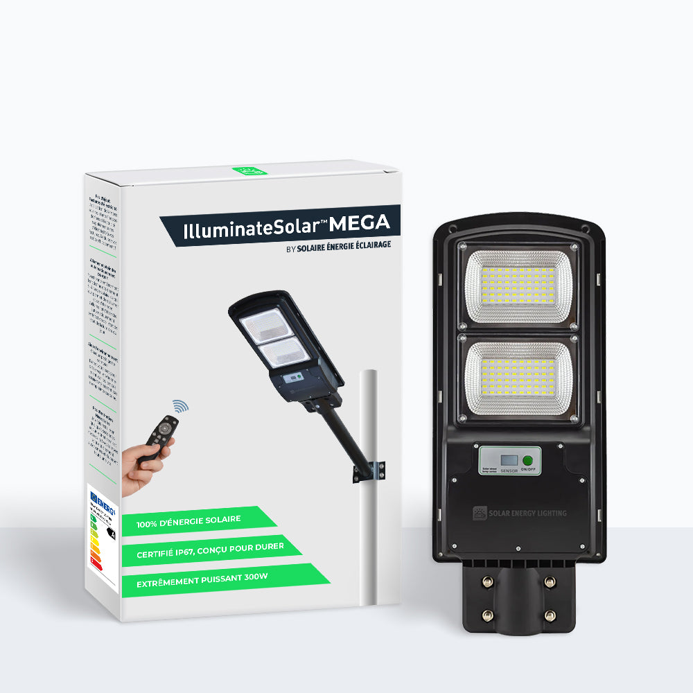 IlluminateSolarMega™ - Le Lampadaire Solaire Ultra-Brillant Ultime De 300W/6000 Lumens