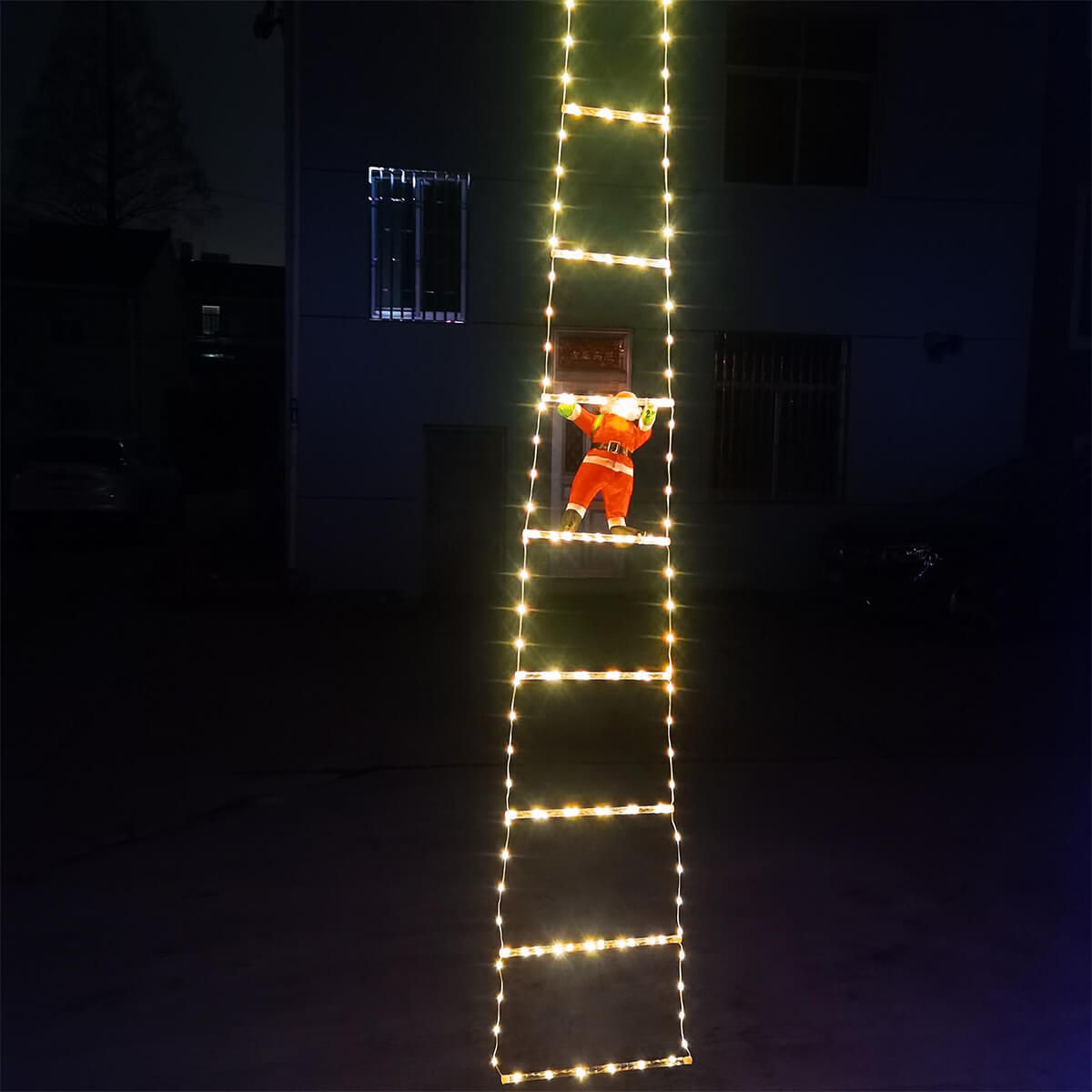 3M Père Noël grimpant sur une échelle Décoration de Noël (Vente de liquidation)