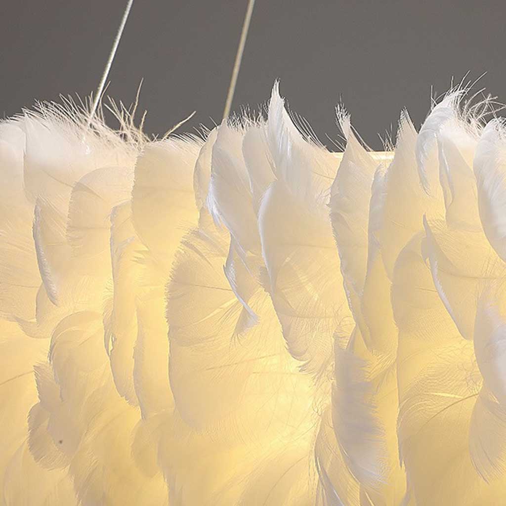Feathra - Lampe pendante anneau plume
