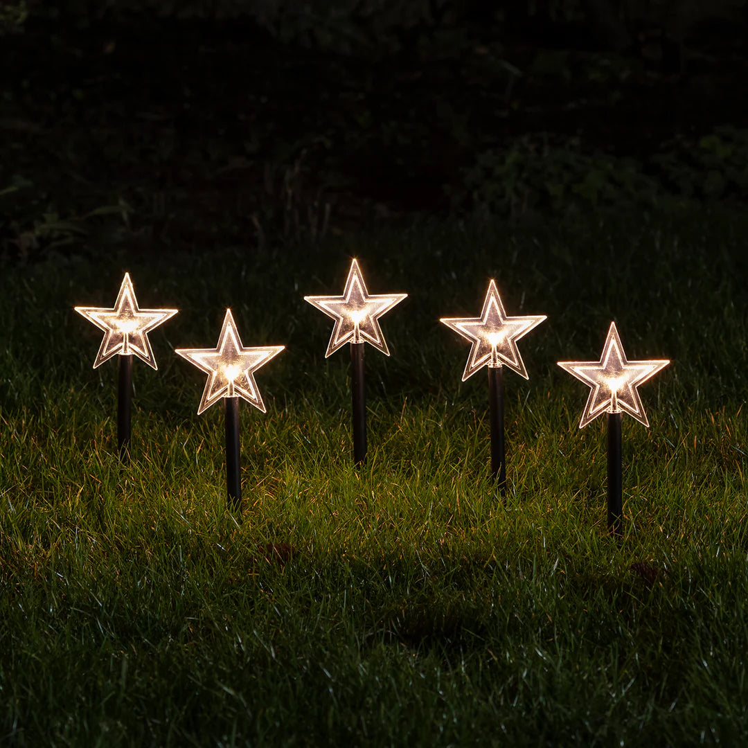 Lot de 5 lampes solaires pour allées d'hiver