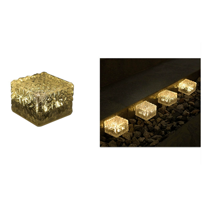 LumiBrick – Briques lumineuses à effet verre solaire (lot de 4)