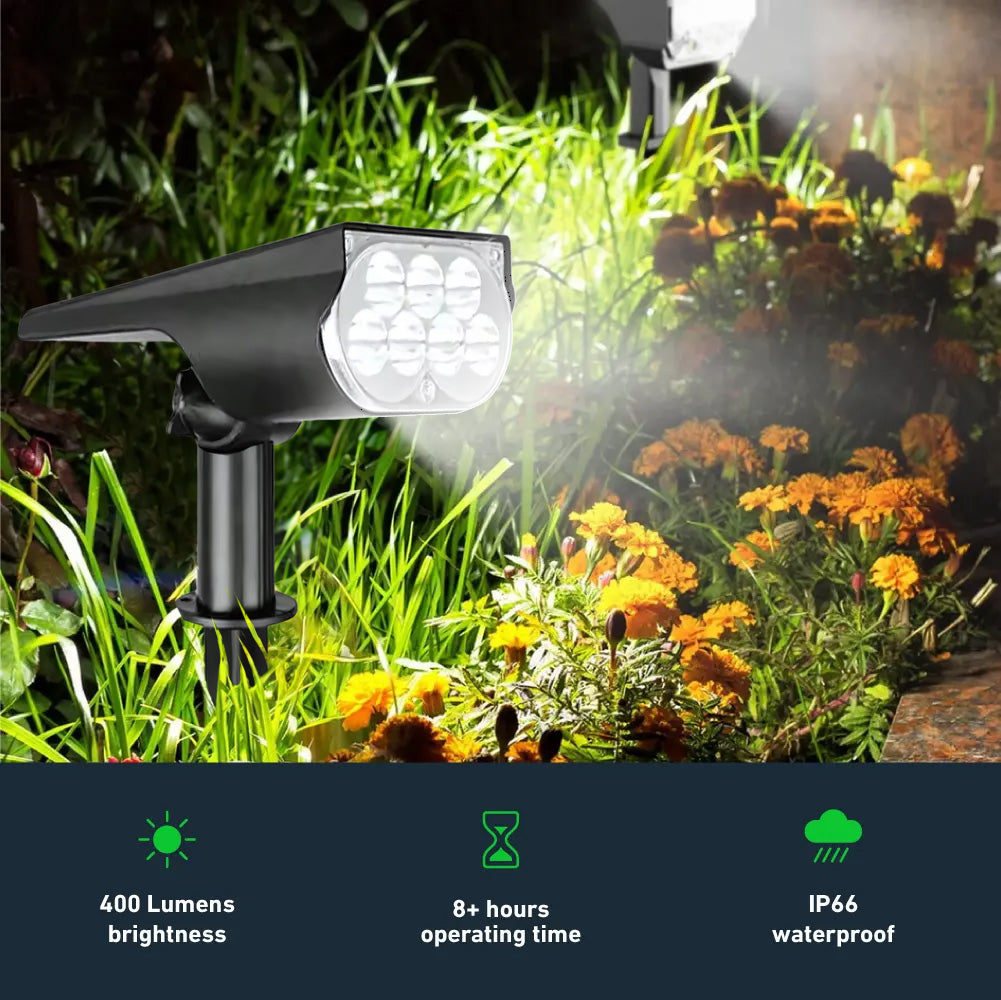Projecteur Solaire de Jardin pour Éclairage Décoratif Extérieur