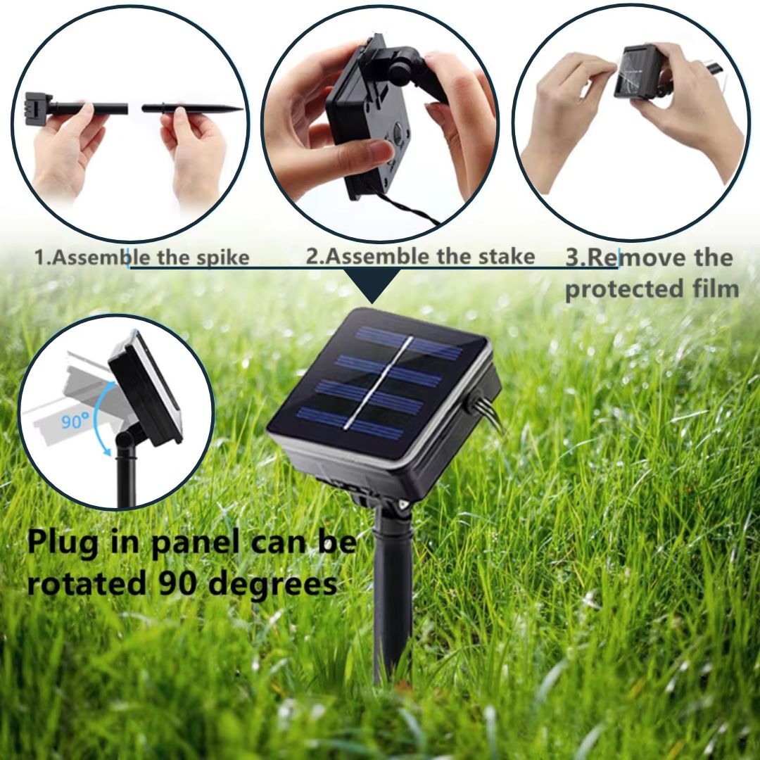 Meteor Rain - guirlandes lumineuses solaires à LED