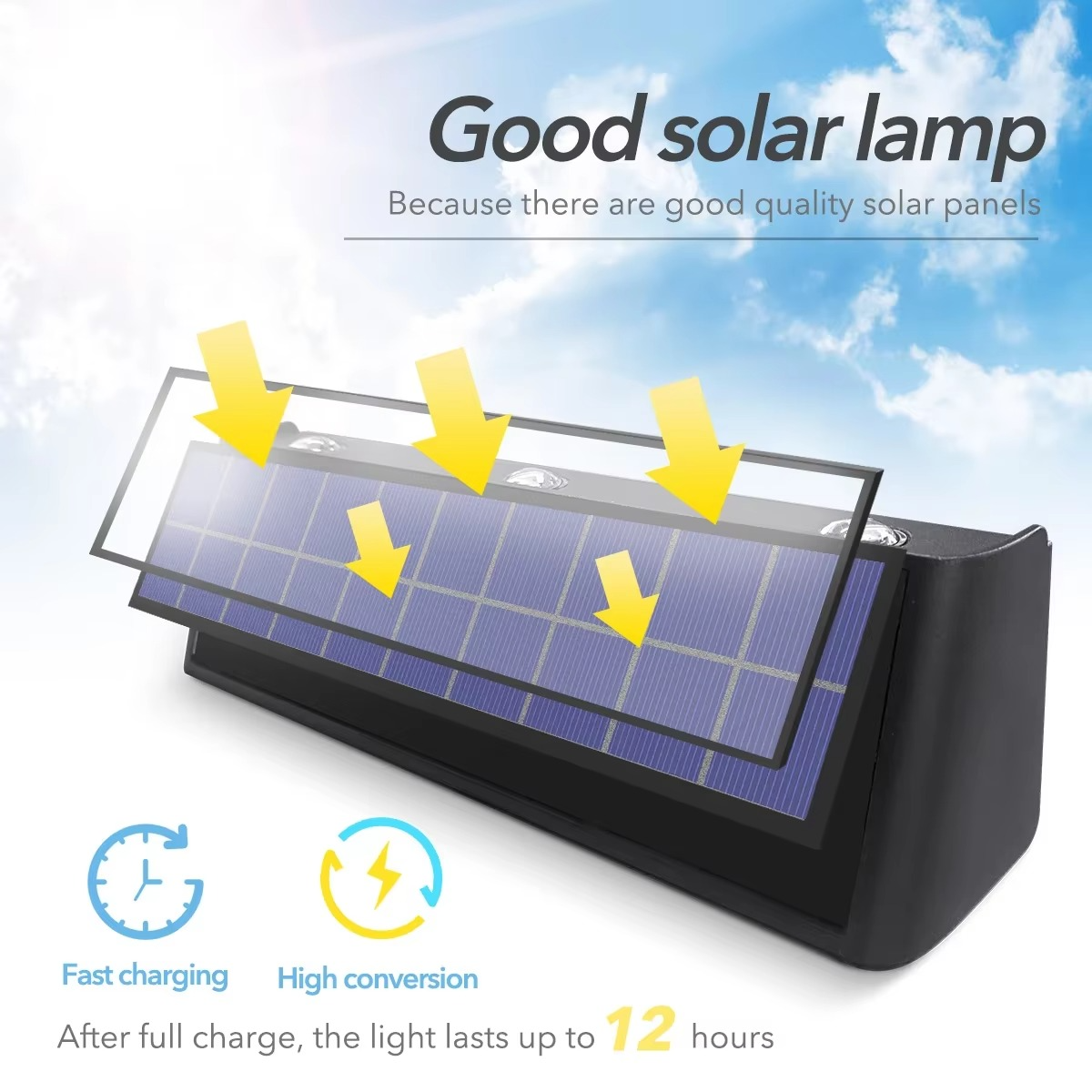 DuoRay - Applique Solaire à LED Grande Haut et Bas