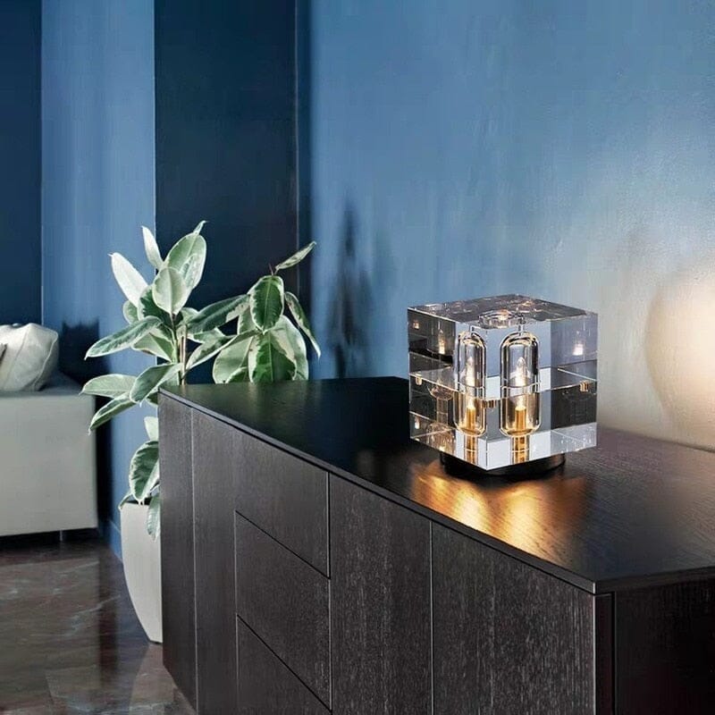 Cubelux - Lampe de Bureau Cristal LED de Luxe Nordique