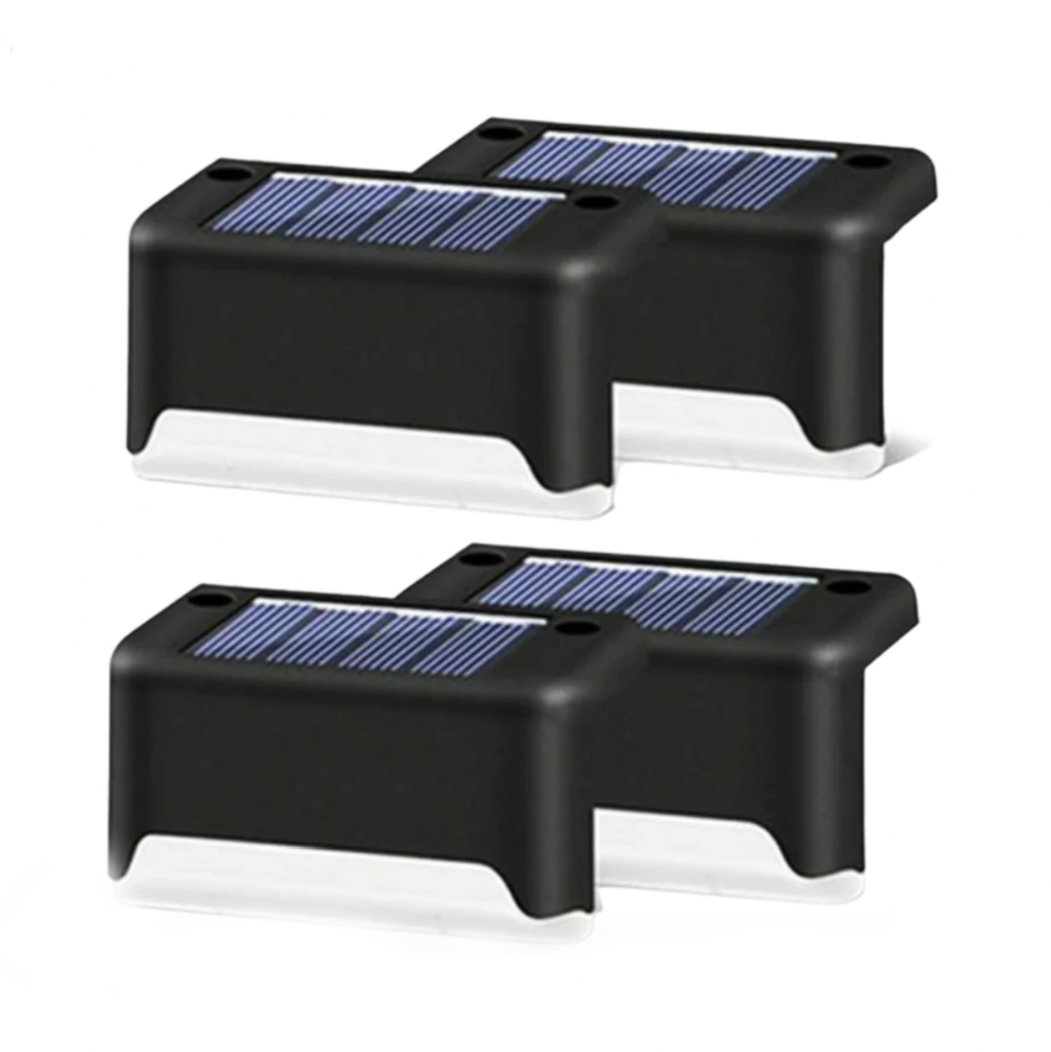 SolarBright – Lampes LED à énergie solaire pour clôtures et terrasses | Lot de 4 (Vente de liquidation)