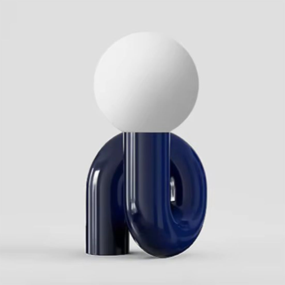 Excetra - Lampe de bureau moderne en verre et résine