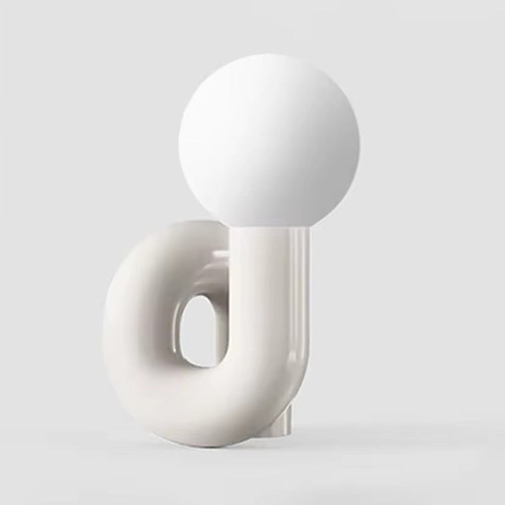 Excetra - Lampe de bureau moderne en verre et résine