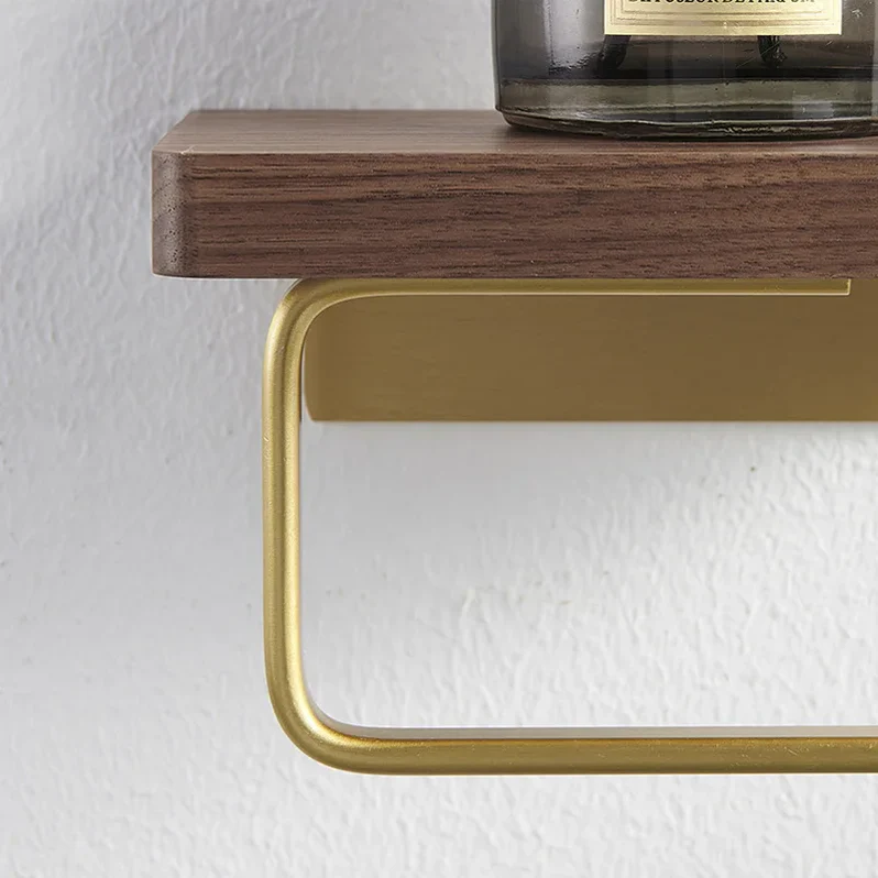 Decoris - Porte-Rouleau en Laiton et Bois
