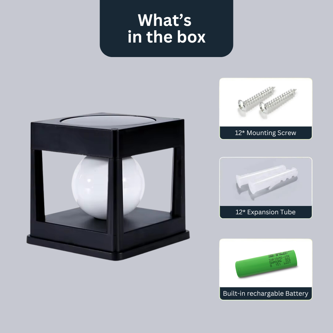CubeGlow™ - Lampe solaire pour allée