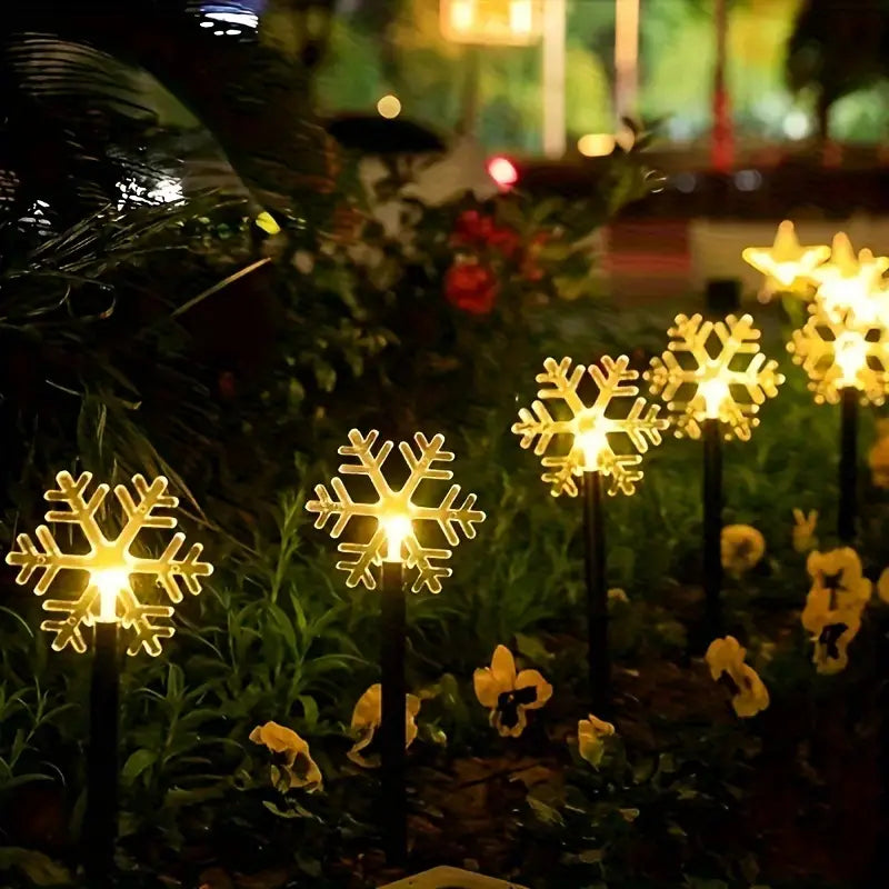 Lot de 5 lampes solaires pour allées d'hiver