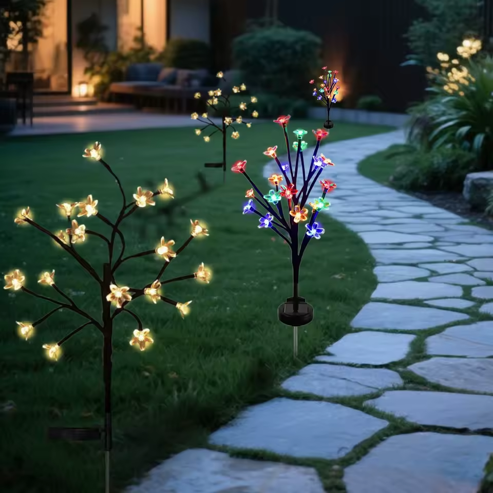 BlossomGlow Balises Solaires de Jardin (2 pcs)