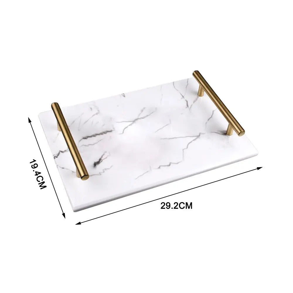 Plateau d’Exposition Style Marbre Nordique