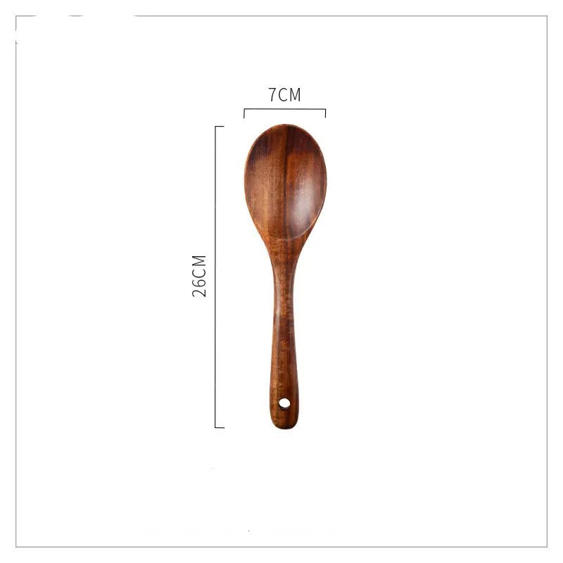 Grand Saladier en Bois d’Acacia avec Couverts