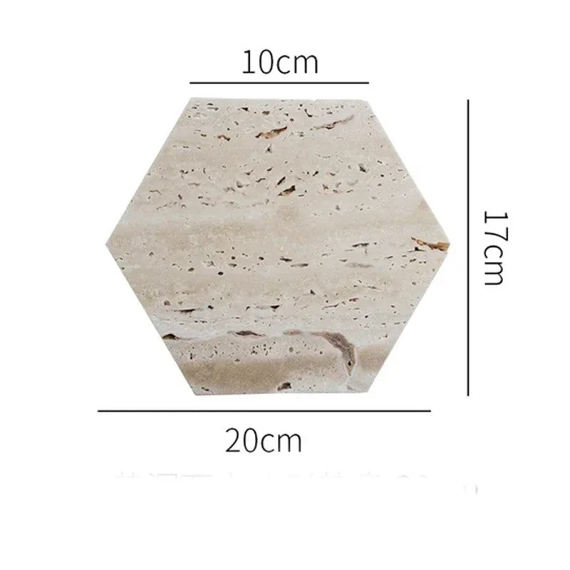 Plateau d’Exposition en Marbre Beige Naturel