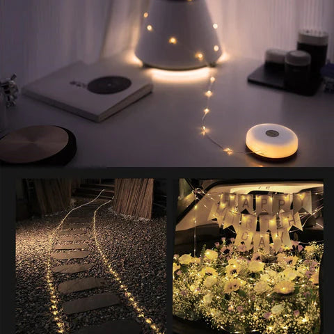 LuminTrail™ - Guirlande lumineuse solaire portable 2-en-1