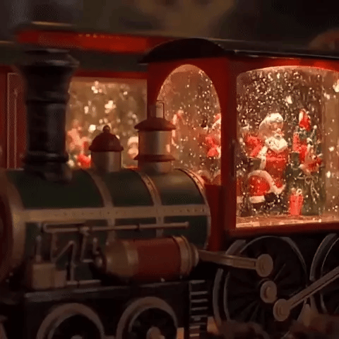 Train de Noël avec effet neige Deluxe