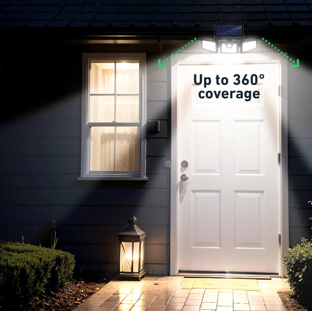 GlowFlex™- La lampe de sécurité solaire ultra-brillante à détecteur de mouvement.