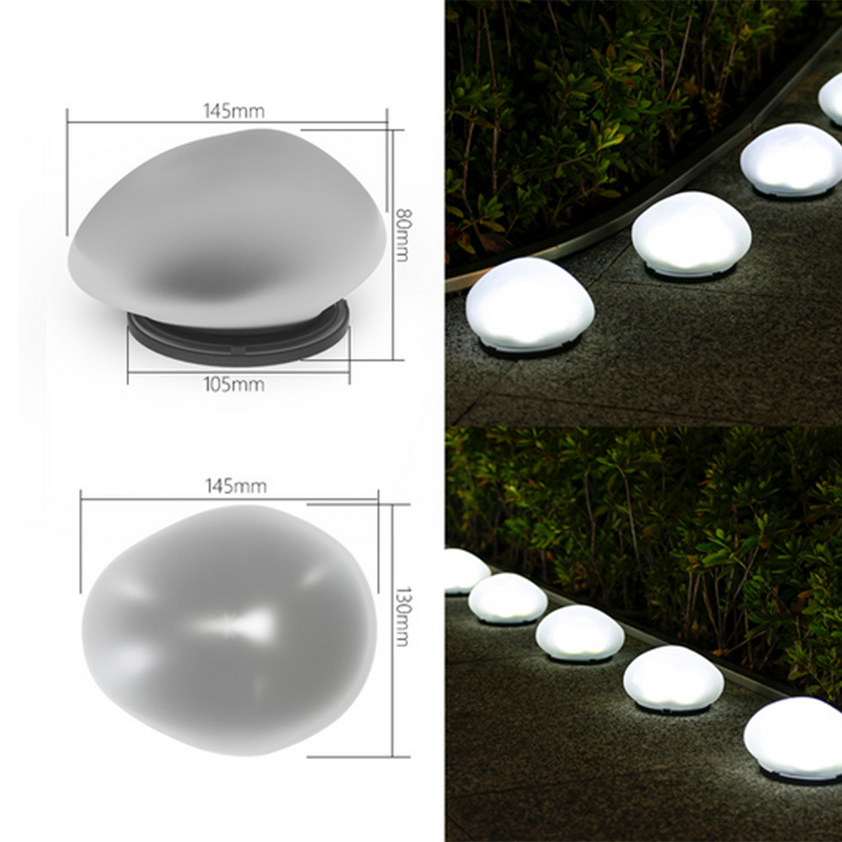 GlowPebble Galet décoratif solaire