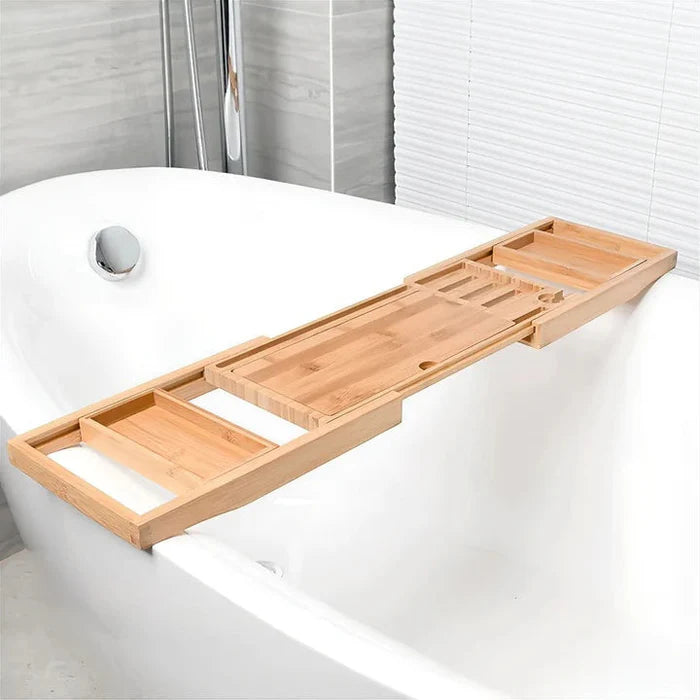 SoakEase – Pont de Baignoire Extensible en Bambou