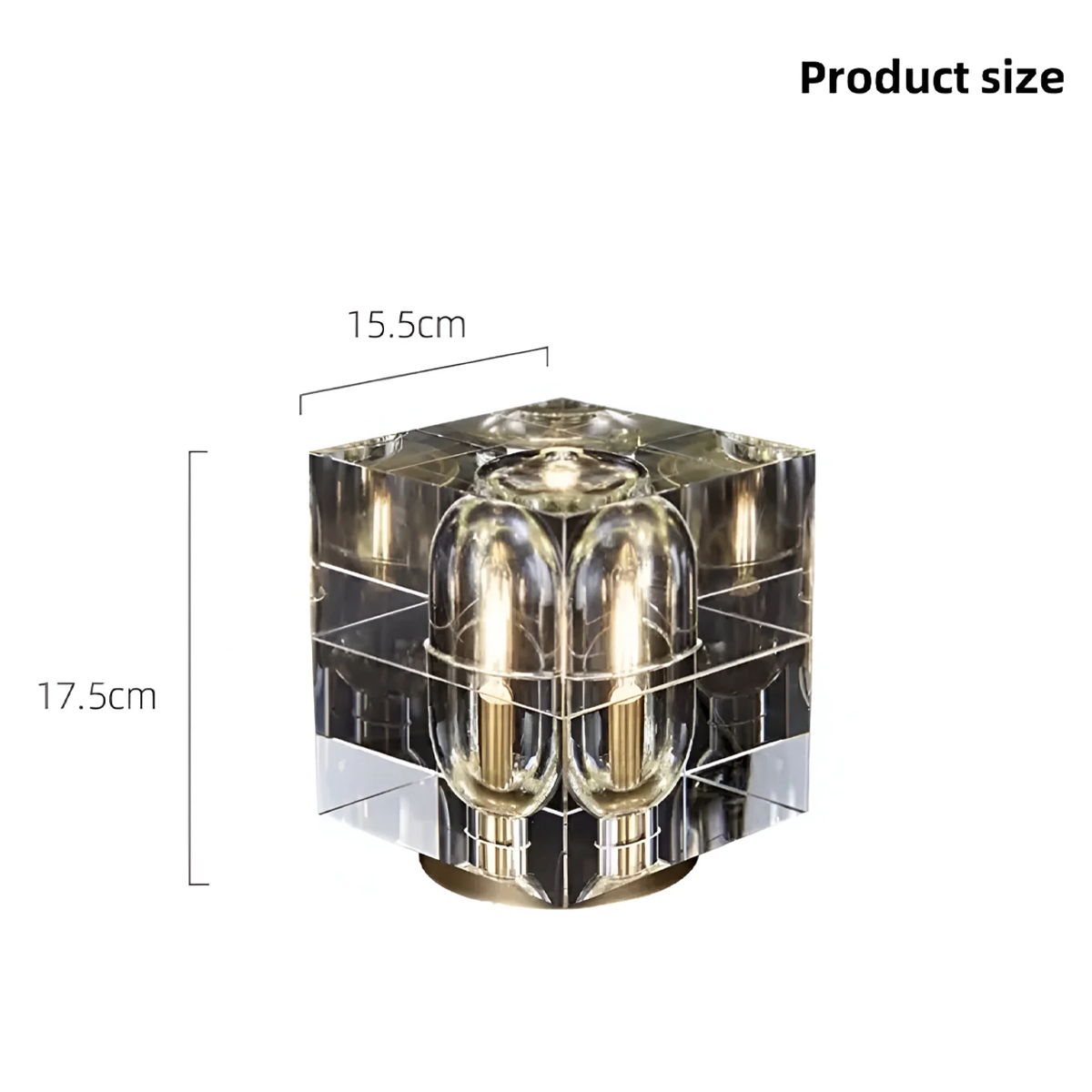 Cubelux - Lampe de Bureau Cristal LED de Luxe Nordique