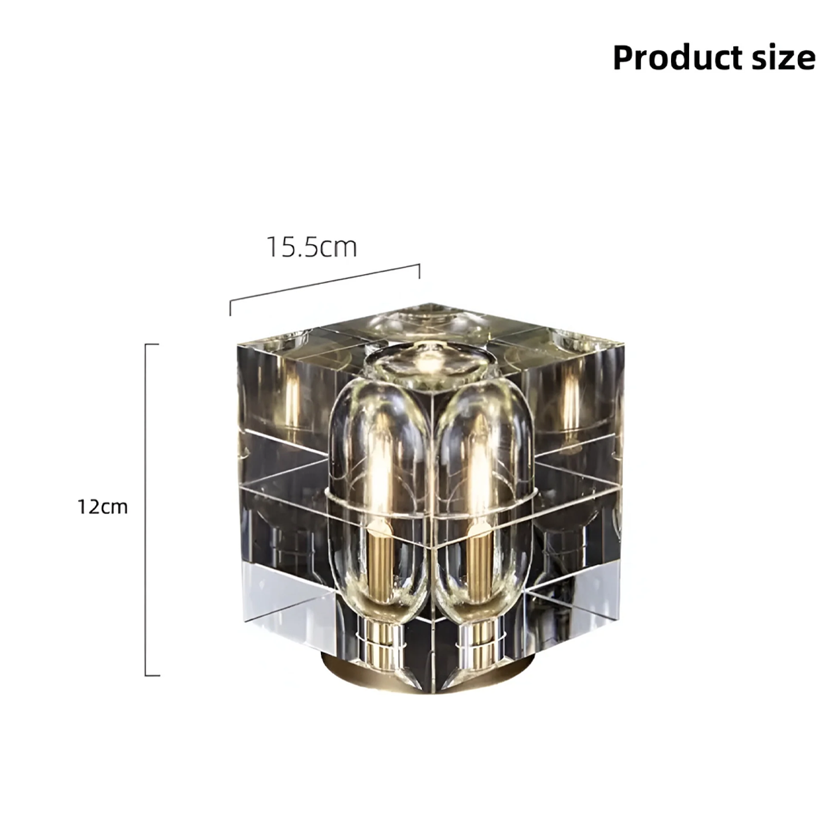 Cubelux - Lampe de Bureau Cristal LED de Luxe Nordique