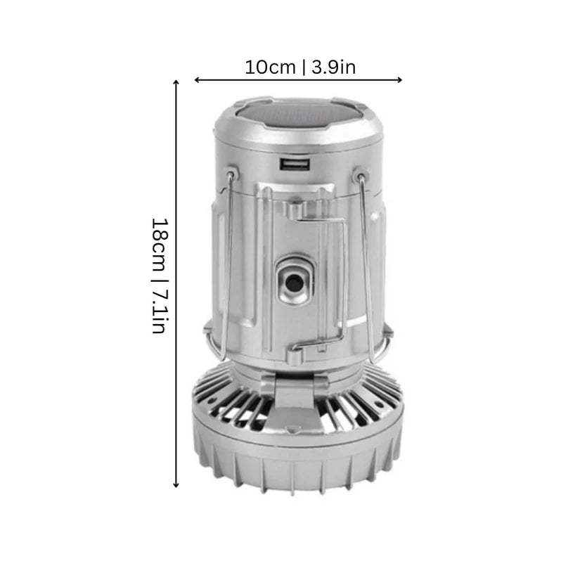 SolarBreeze - Lanterne Solaire avec Ventilateur