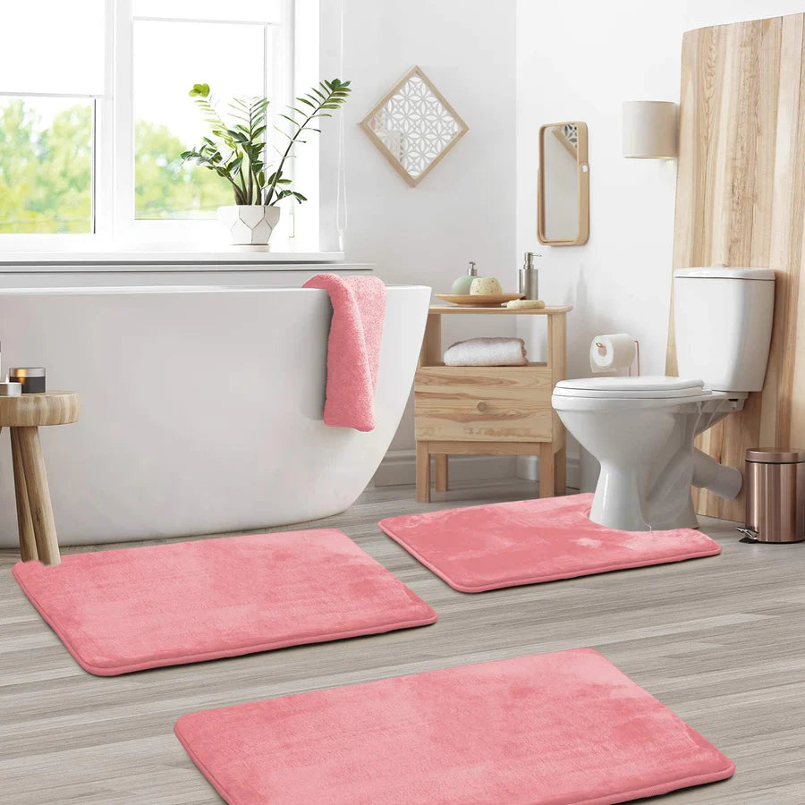Set de Tapis de Bain en Mousse Mémoire Velours