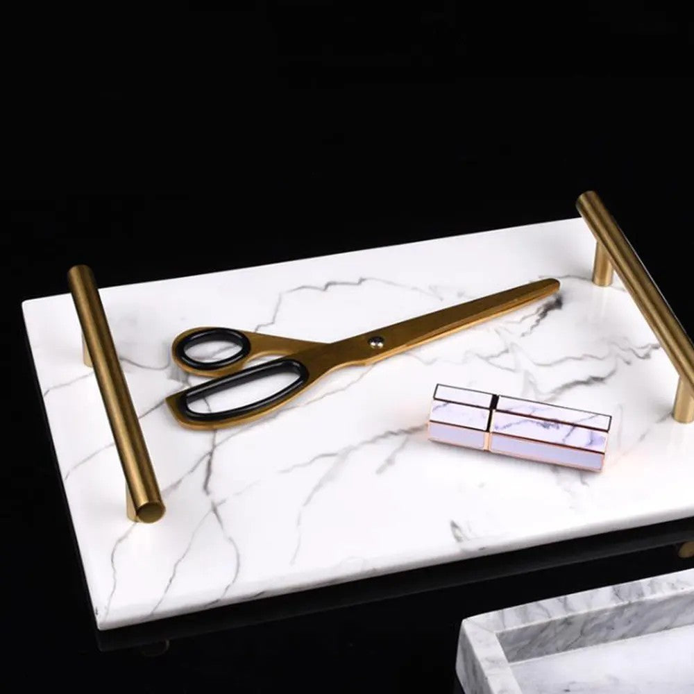 Plateau d’Exposition Style Marbre Nordique