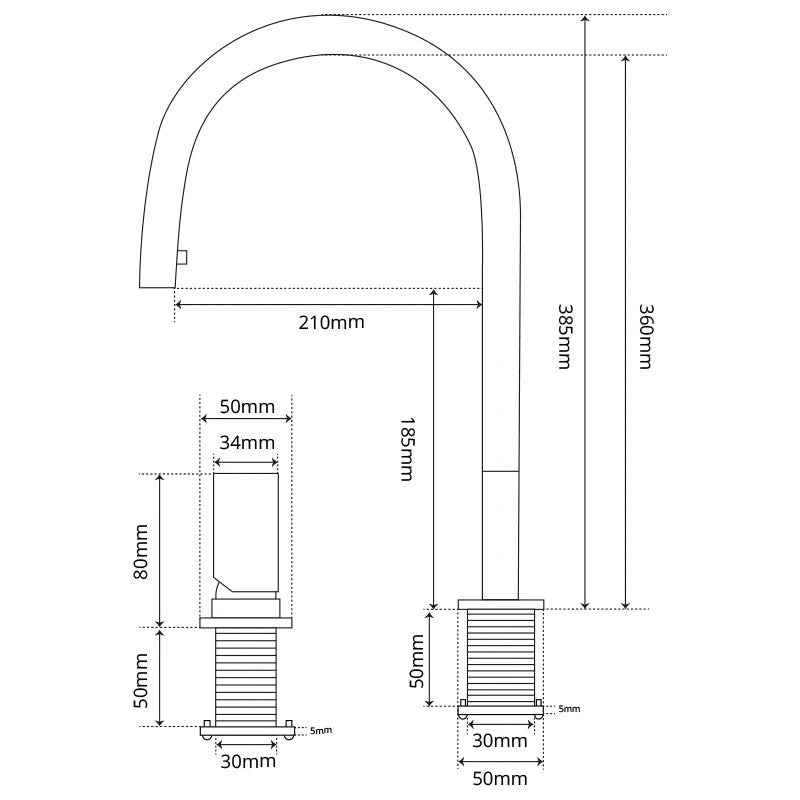 Clémence - Robinetterie dorée