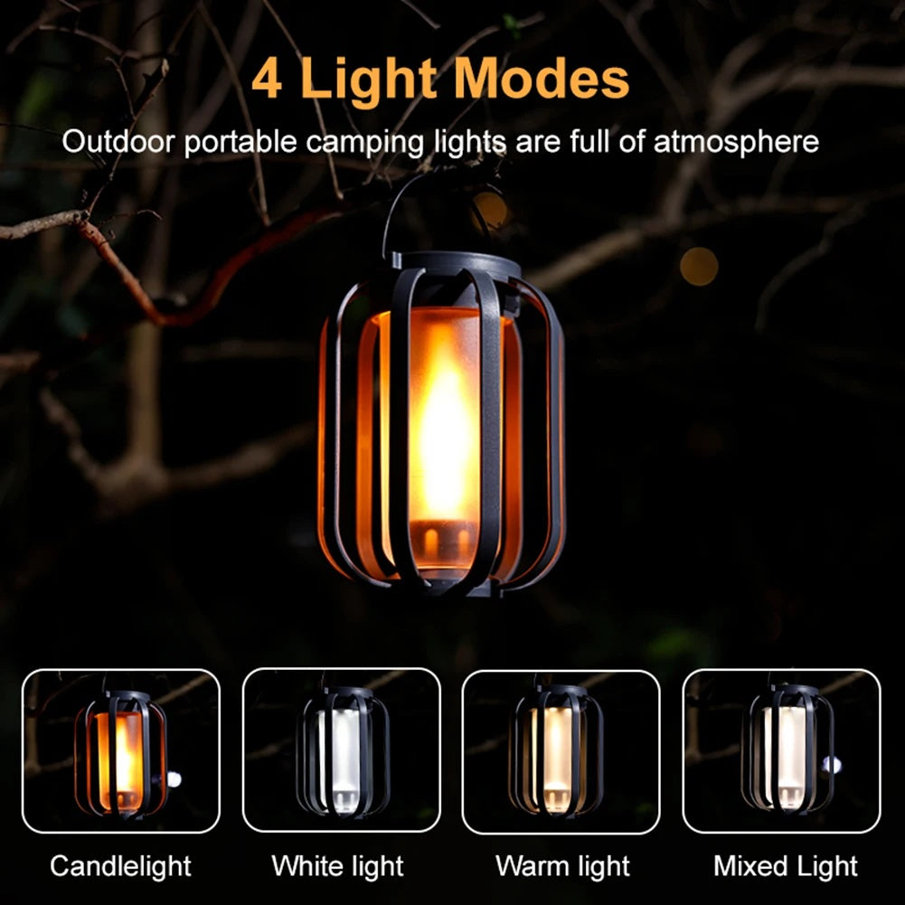 GlowWeave – Lanterne Solaire en Métal Rond