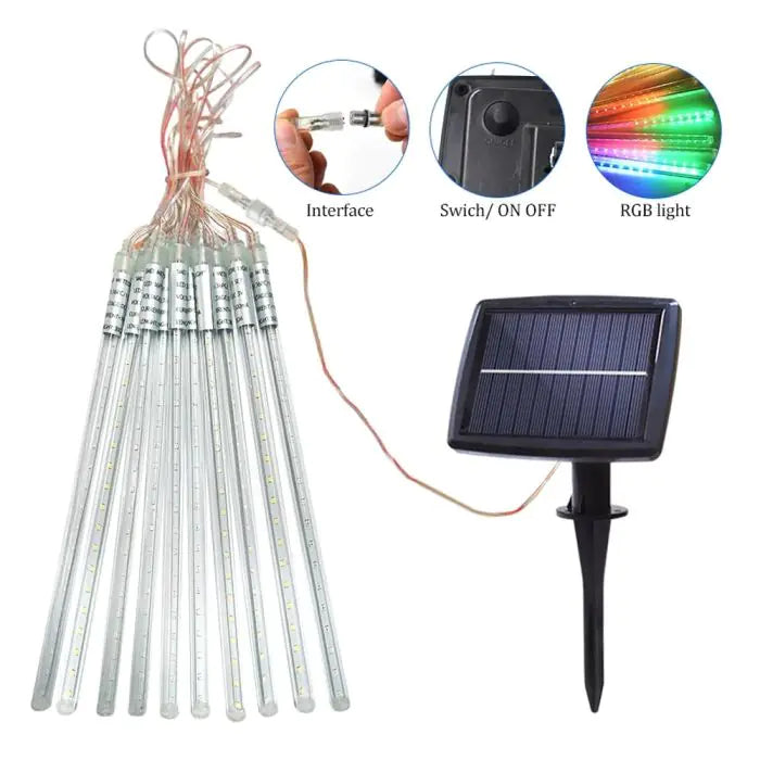 StarCascade – Guirlande Solaire Météore pour Noël & Jardin