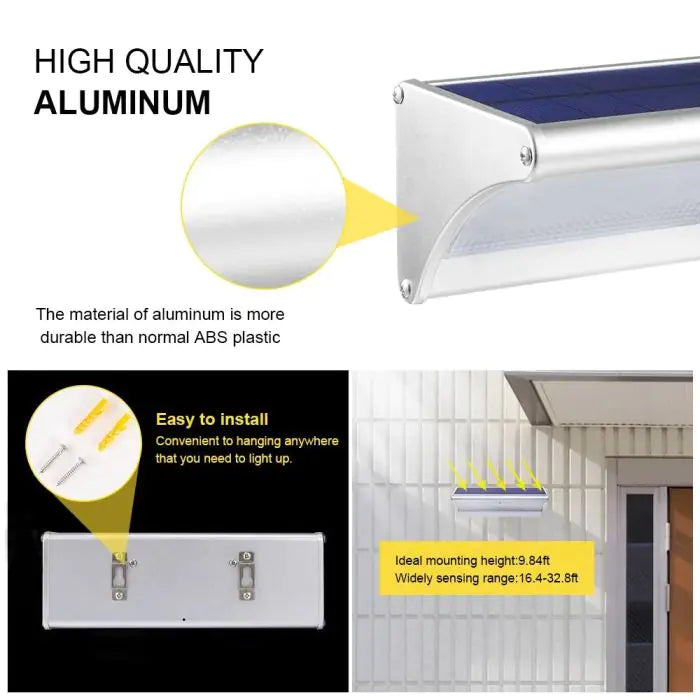 LumaGuard – Applique Solaire Aluminium à Détection