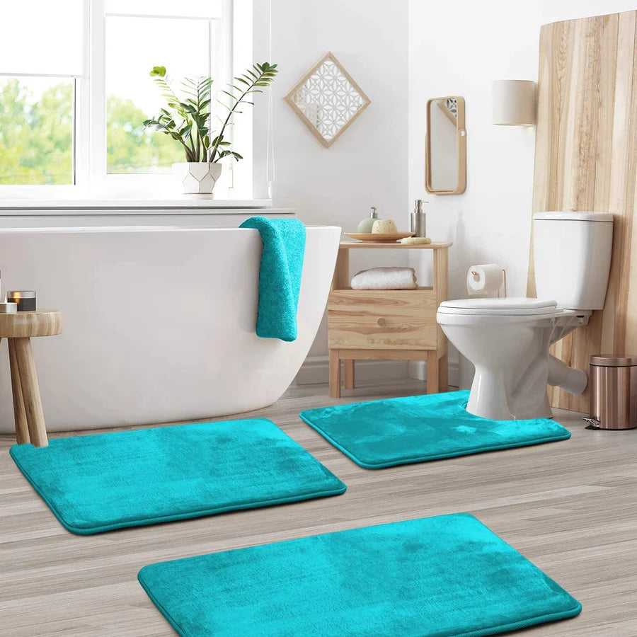 Set de Tapis de Bain en Mousse Mémoire Velours