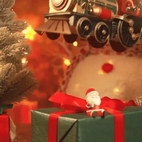 Train de Noël avec effet neige Deluxe