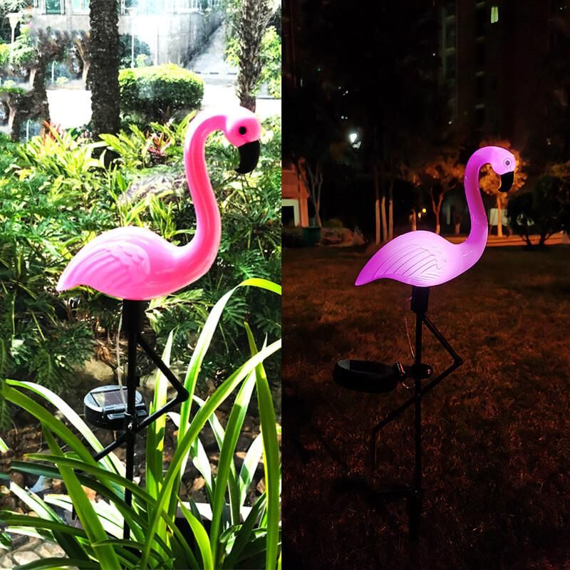 FlamingoGlow - lampe solaire à LED pour flamants roses