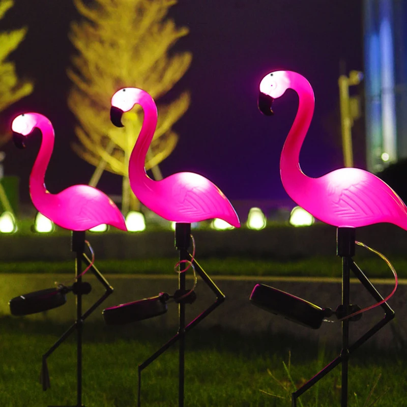 FlamingoGlow - lampe solaire à LED pour flamants roses