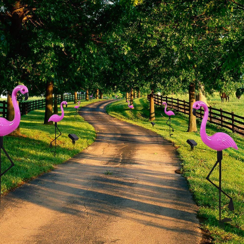 FlamingoGlow - lampe solaire à LED pour flamants roses