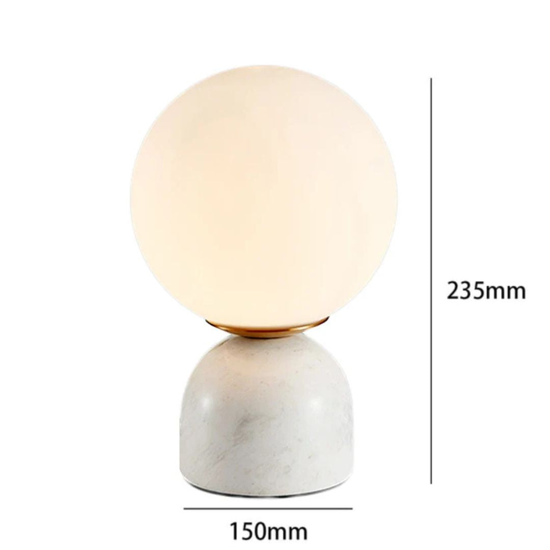 Globe - Lampe de table boule nordique moderne en verre
