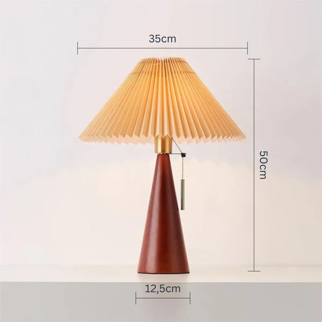 Silva - Lampe rétro japonaise en bois