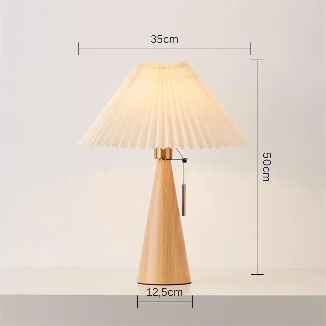 Silva - Lampe rétro japonaise en bois