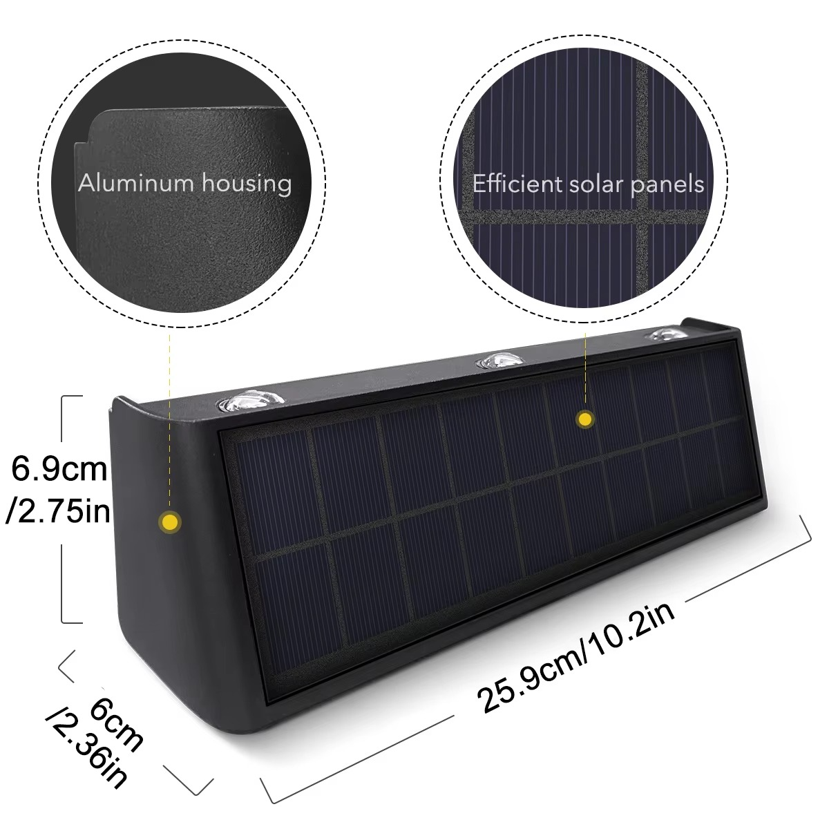 DuoRay - Applique Solaire à LED Grande Haut et Bas
