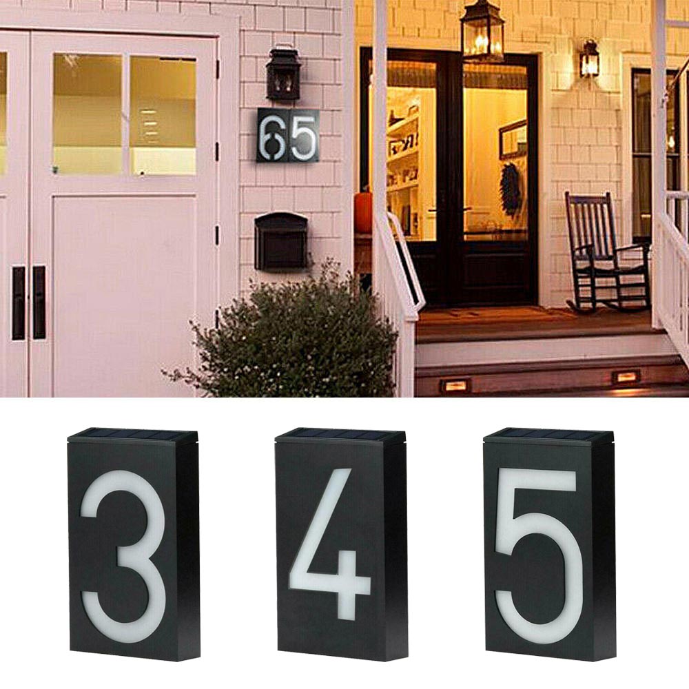 Plaque d’Adresse Solaire Lumineuse pour la Maison