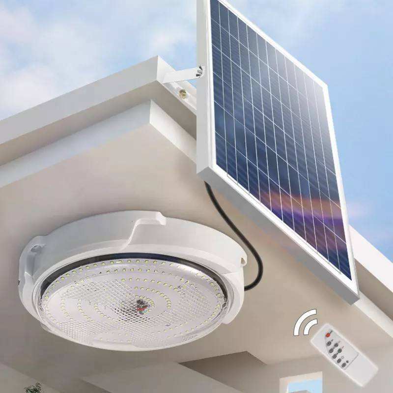 Plafonnier solaire intérieur/extérieur avec télécommande
