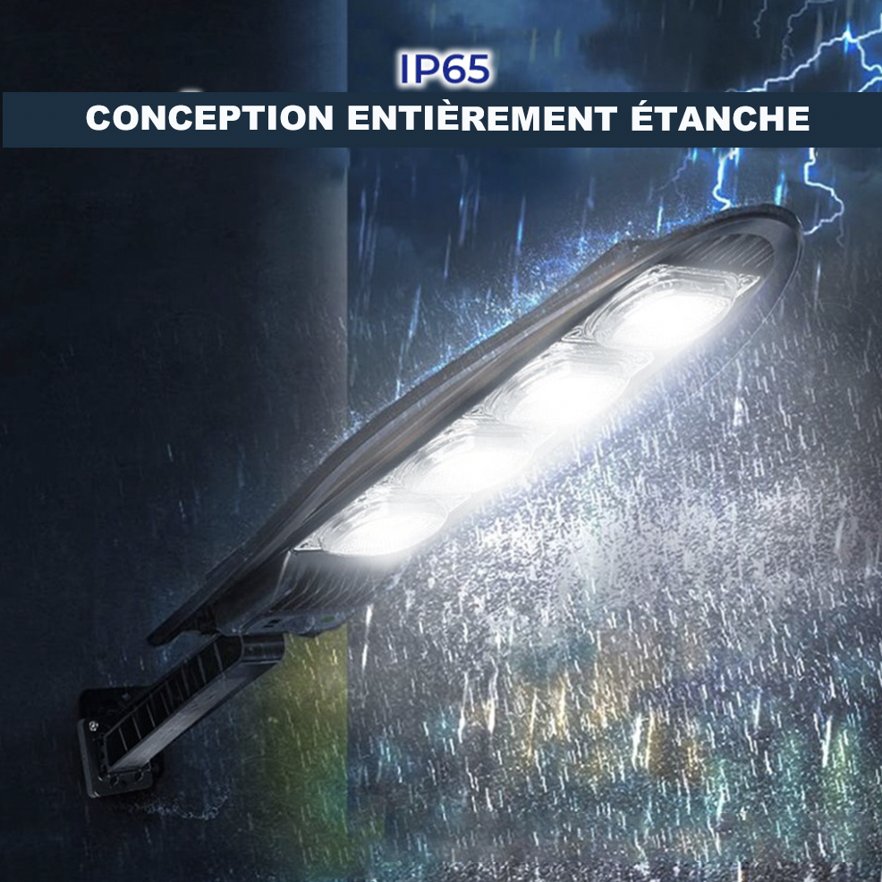 DragonSolar™- Lumière extérieure à alimentation solaire de 600W avec détection de mouvement.