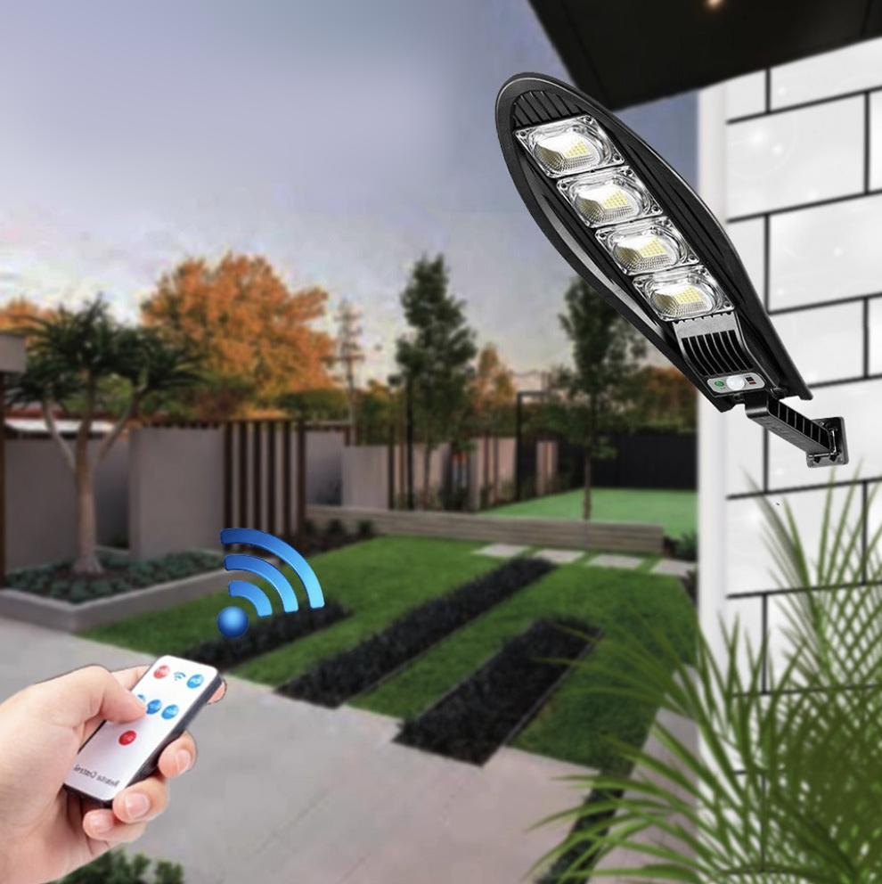 DragonSolar™- Lumière extérieure à alimentation solaire de 600W avec détection de mouvement.