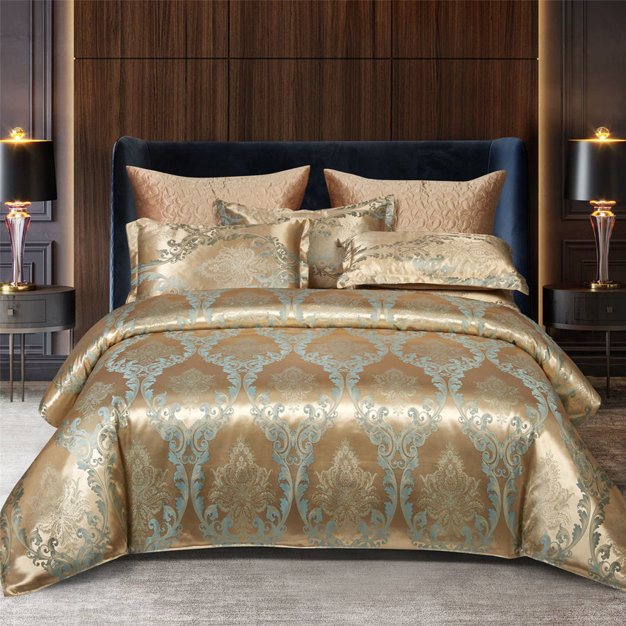 Valora - Ensemble de Housse de Couette en Satin Jacquard de Luxe