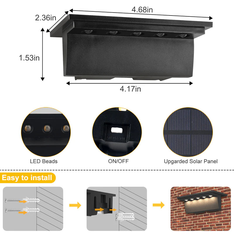 VividSolar™- Lampes solaires multicolores pour clôture