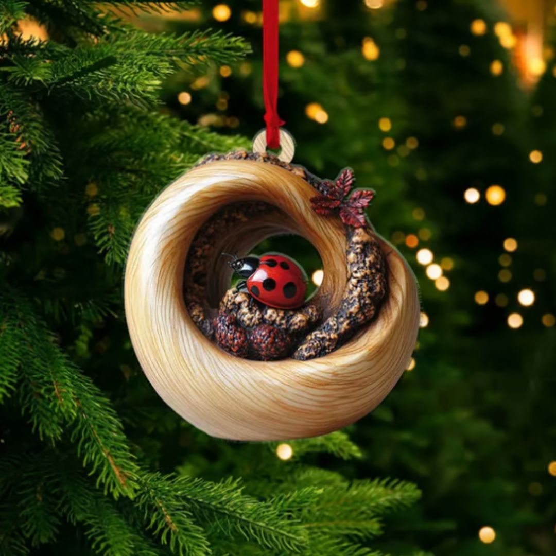 Ornements de Noël en bois massif avec animaux